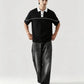 Monarch Polo — Black & White Contrast Collar - Swanah.Store