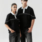 Monarch Polo — Black & White Contrast Collar - Swanah.Store