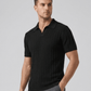 Swanah Men's Premium Textured Knit Polo Shirt - Black - Swanah.Store