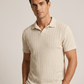 Swanah Men's Premium Textured Knit Polo Shirt - Cream Beige - Swanah.Store