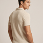 Swanah Men's Premium Textured Knit Polo Shirt - Cream Beige - Swanah.Store