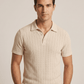 Swanah Men's Premium Textured Knit Polo Shirt - Navy Blue - Swanah.Store