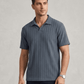 Swanah Men's Premium Textured Knit Polo Shirt - Navy Blue - Swanah.Store