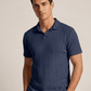 Swanah Men's Premium Textured Knit Polo Shirt - Navy Blue - Swanah.Store