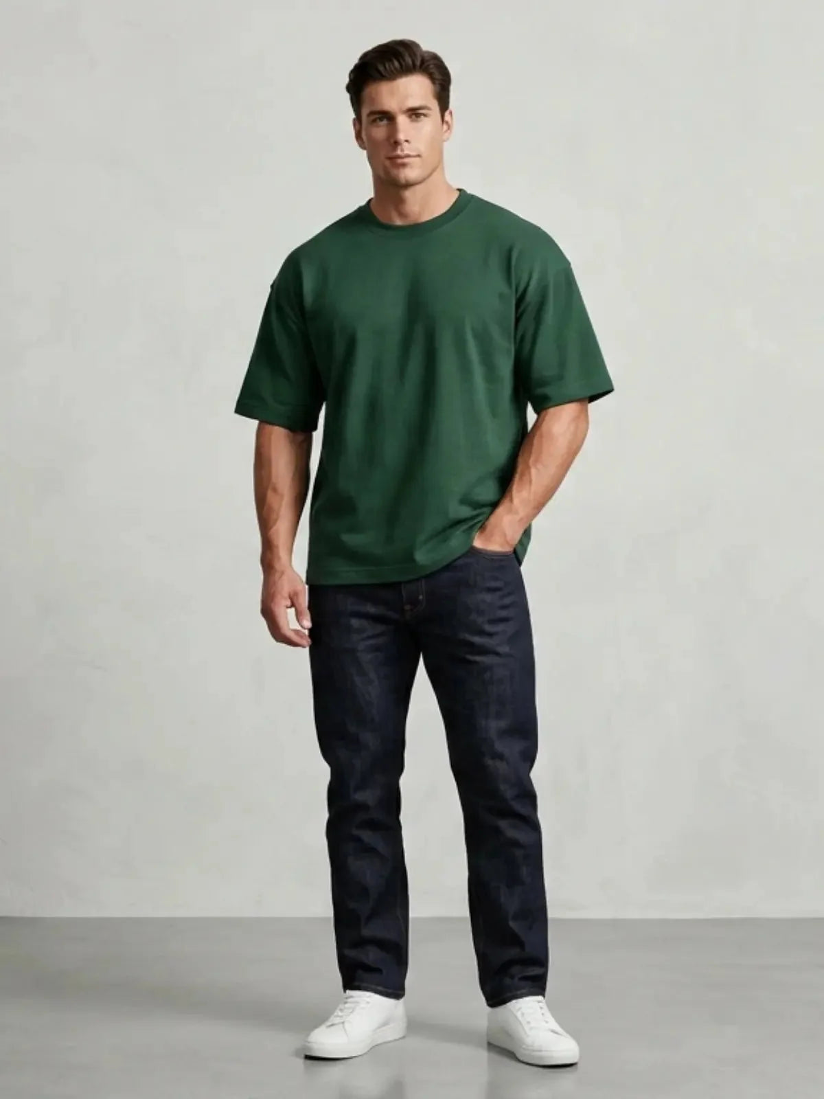 Premium Pure Cotton Drop-Shoulder T-Shirt - Swanah.Store