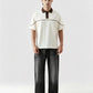Monarch Polo — Ivory & Espresso Brown Contrast Collar - Swanah.Store