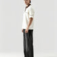 Monarch Polo — Ivory & Espresso Brown Contrast Collar - Swanah.Store