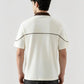 Monarch Polo — Ivory & Espresso Brown Contrast Collar - Swanah.Store